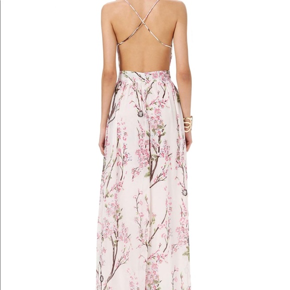 Floral print maxi dress white pink - Picture 4 of 5